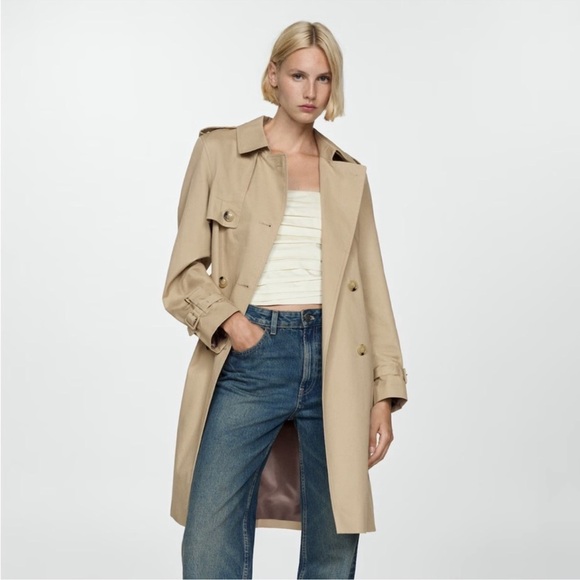 Mango Jackets & Blazers - Mango Classic Tan Trench Coat size XXS